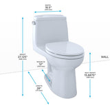 TOTO UltraMax One-Piece Elongated 1.6 GPF Toilet, Cotton White