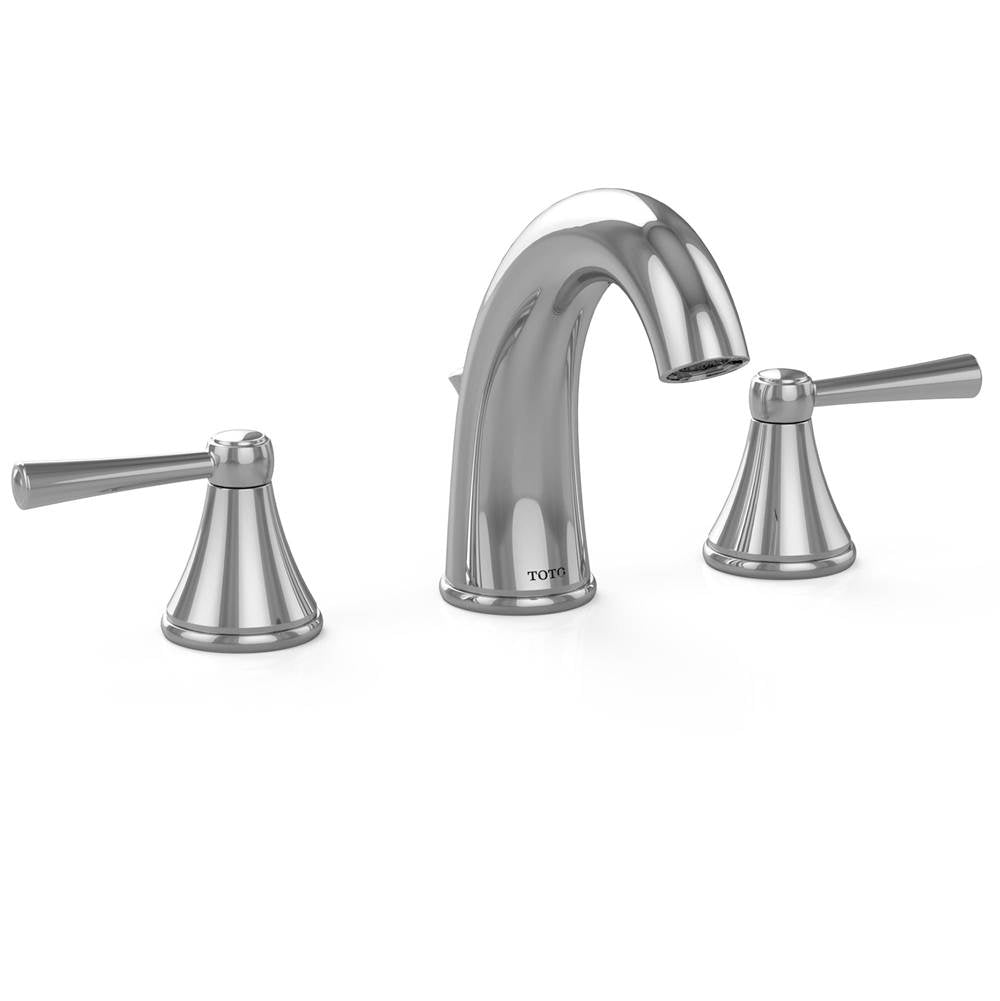Toto SilasE Two Handle Widespread 1.2 Gpm Bathroom Sink Faucet, Polished Chrome