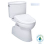TOTO - TOTO WASHLET plus Vespin II Two-Piece Elongated 1.28 GPF Toilet and WASHLET plus S7A Contemporary Bidet Seat, Cotton White - MW4744736CEFGNo.01 - Cotton White