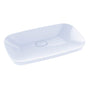 TOTO - Toto Neorest Kiwami Rectangular Semi-Recessed Fireclay Vessel Bathroom Sink With Cefiontect, Cotton White - Cotton White