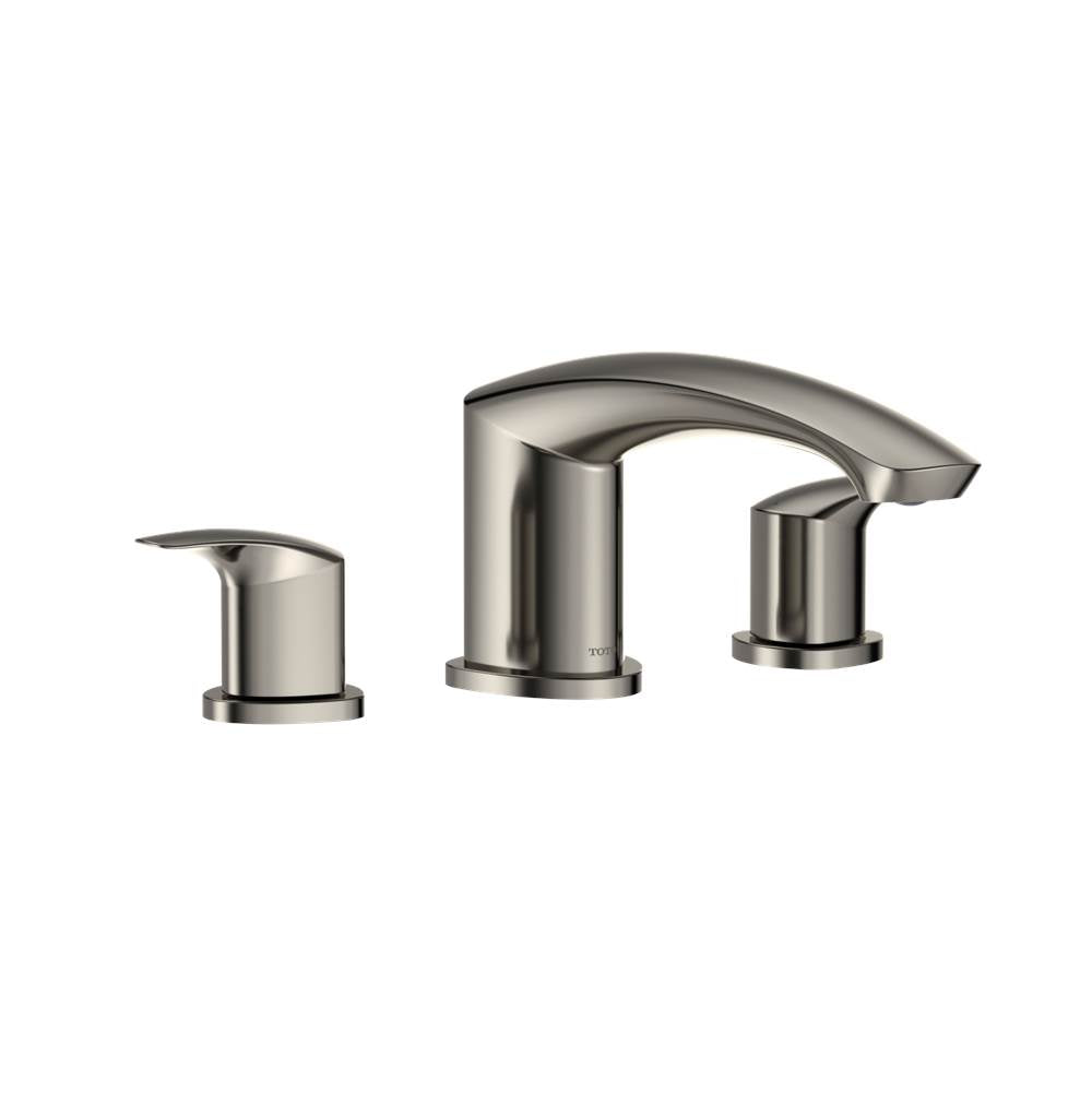 TOTO - Toto Gm Two-Handle Deck-Mount Roman Tub Filler Trim, Polished Nickel - Polished Nickel