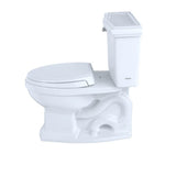 Toto Eco Clayton Two-Piece Elongated 1.28 Gpf Universal Height Toilet, Cotton White
