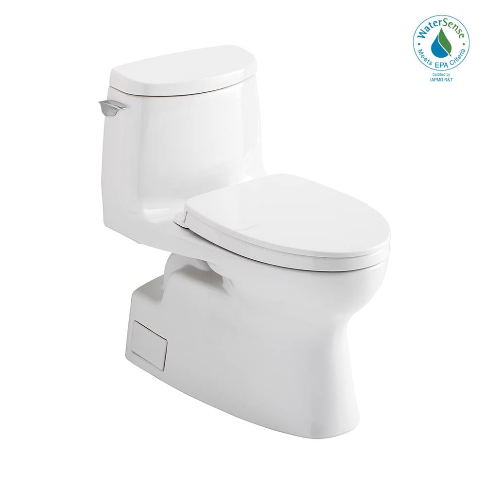 TOTO - TOTO Carlyle II 1G One-Piece Elongated 1.0 GPF Universal Height Toilet with CEFIONTECT and SS124 SoftClose Seat, WASHLET+ Ready, Cotton White - Cotton White