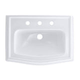 Toto Clayton Rectangular Self-Rimming Drop-In Bathrrom Sink For 8 Inch Center Faucets, Cotton White