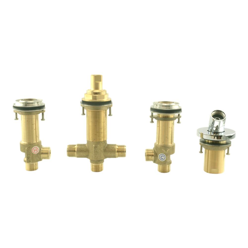 TOTO - Toto Four-Hole Roman Tub Filler Rough-In Valve, Polished Chrome - Polished Chrome