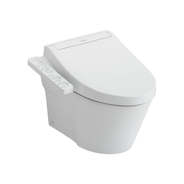 TOTO - Toto Washlet+ Ap Wall-Hung Elongated Toilet And Washlet C2 And Duofit In-Wall 0.9 And 1.28 Gpf Dual-Flush Tank System, Matte Silver - Matte Silver
