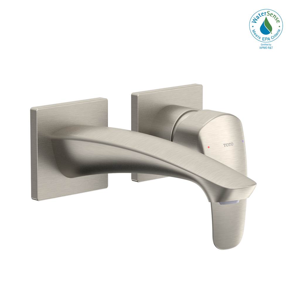TOTO - Toto Gm 1.2 Gpm Wall-Mount Single-Handle Bathroom Faucet With Comfort Glide Technology, Brushed Nickel - Brushed Nickel