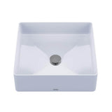 TOTO - Toto ArvinaE Square Vessel Fireclay Bathroom Sink, Cotton White - Cotton White