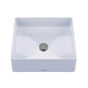 TOTO - Toto ArvinaE Square Vessel Fireclay Bathroom Sink, Cotton White - Cotton White