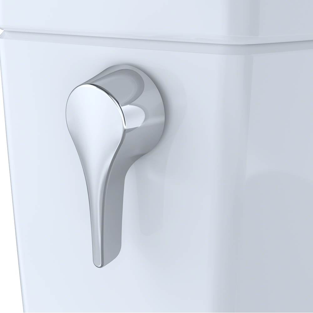 Toto Drake II 1G Two-Piece Elongated 1.0 Gpf Universal Height Toilet With Cefiontect And Right-Hand Trip Lever, Cotton White