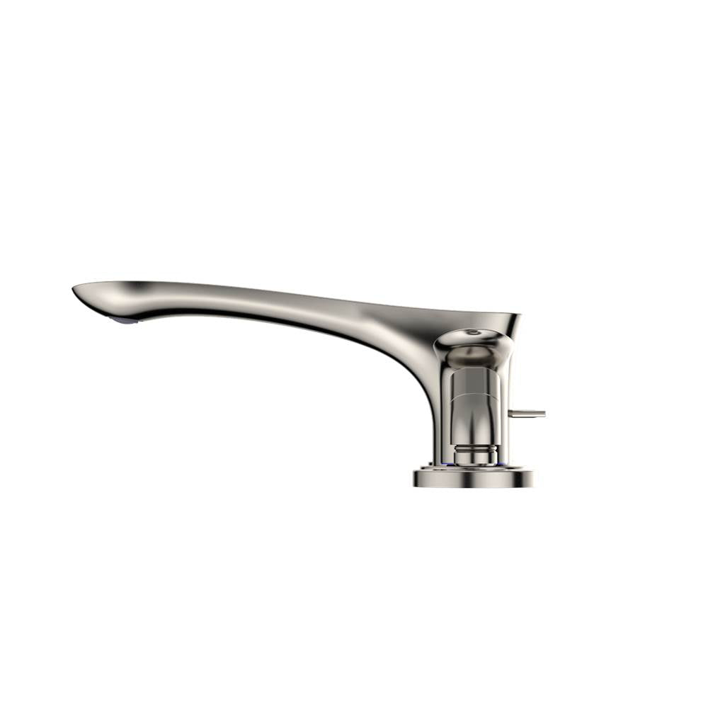Toto Go Two-Handle Deck-Mount Roman Tub Filler Trim With Handshower, Brushed Nickel