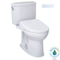 TOTO - TOTO WASHLET plus Drake II Two-Piece Elongated 1.28 GPF Toilet and WASHLET plus S7A Contemporary Bidet Seat, Cotton White - MW4544736CEFGNo.01 - Cotton White