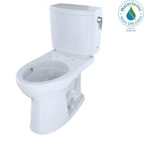 TOTO - Toto Drake II 1G Two-Piece Elongated 1.0 Gpf Universal Height Toilet With Cefiontect And Right-Hand Trip Lever, Cotton White - Cotton White