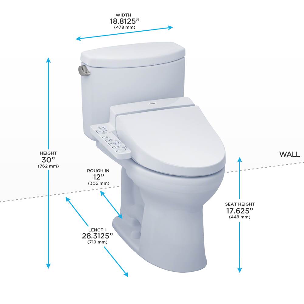DRAKE II C100 WASHLET+ COTTON CONCEALED CONNECTION