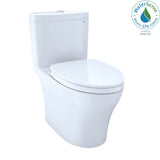 TOTO - TOTO Aquia IV WASHLET+ Two-Piece Elongated Dual Flush 1.28 and 0.9 GPF Toilet with CEFIONTECT, Cotton White - Cotton White