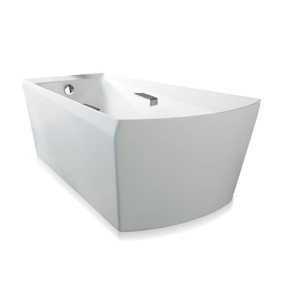 TOTO - Acrylic Soiree Freestanding Soaker - Cotton Cp Grab Bars - Cotton White