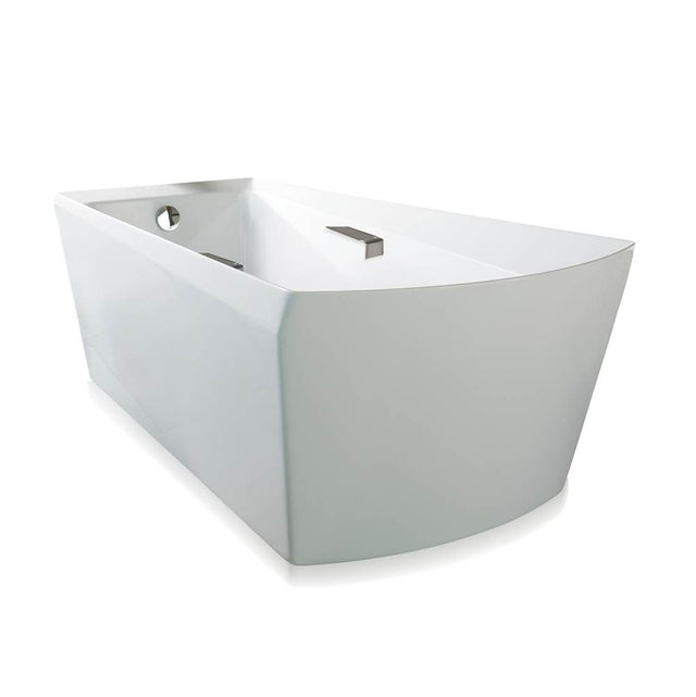 TOTO - Acrylic Soiree Freestanding Soaker - Cotton Cp Grab Bars - Cotton White