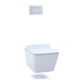 TOTO SoftClose Slim Square Seat and Lid for SP Wall-Hung Toilet, Cotton White