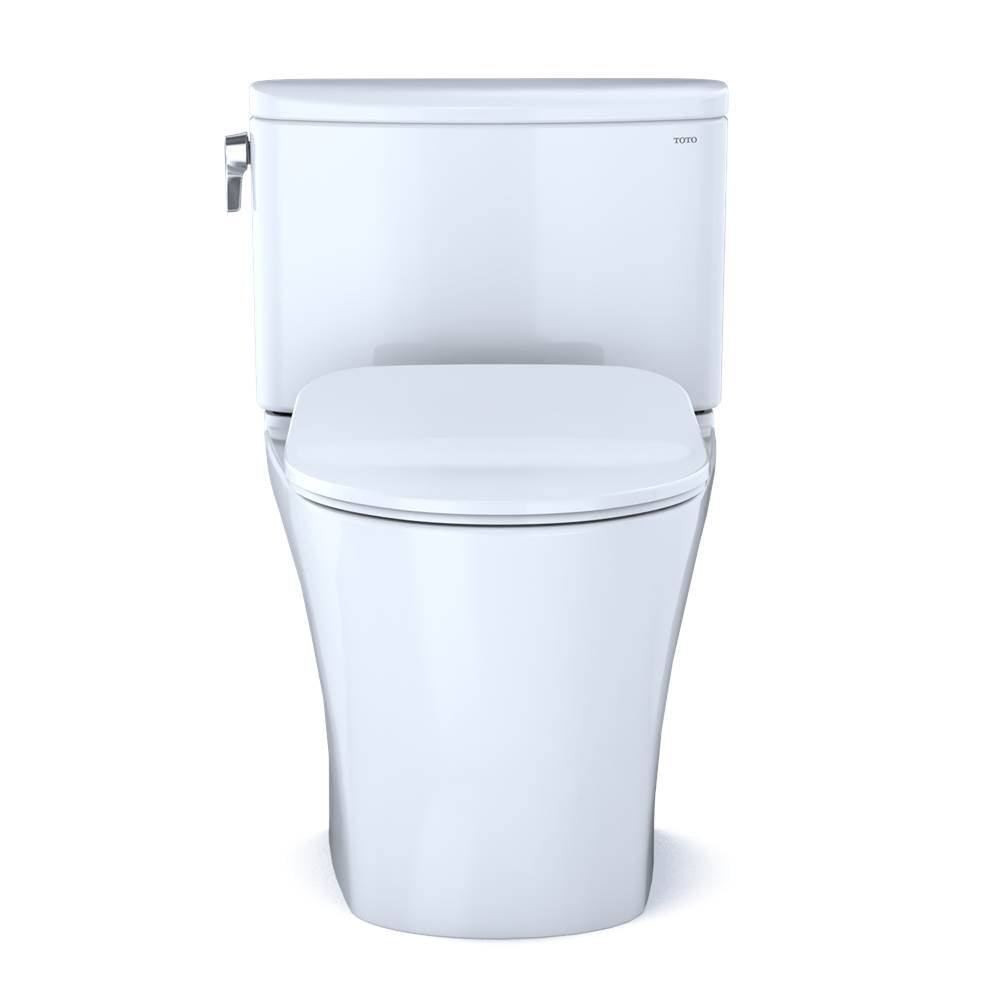 TOTO Nexus Two-Piece Elongated 1.28 GPF Universal Height Toilet with CEFIONTECT and SS234 SoftClose Seat, WASHLET+ Ready, Cotton White