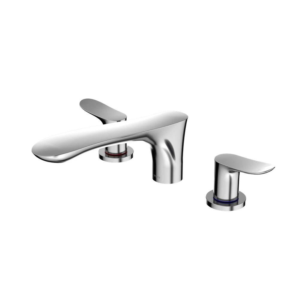 Toto Go Two-Handle Deck-Mount Roman Tub Filler Trim, Brushed Nickel