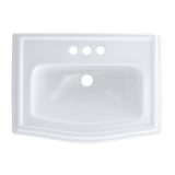 Toto Clayton Rectangular Self-Rimming Drop-In Bathroom Sink For 4 Inch Center Faucets, Cotton White