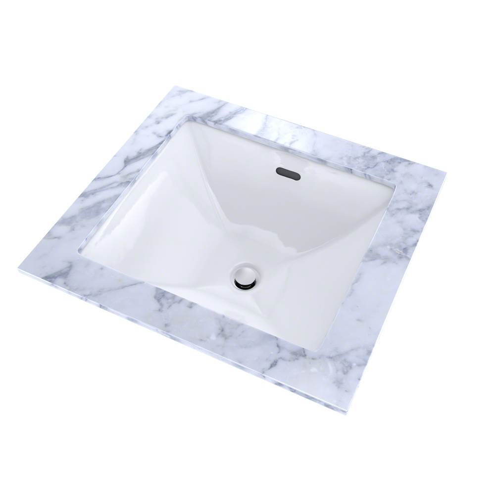 Toto Legato Rectangular Undermount Bathroom Sink With Cefiontect, Cotton White