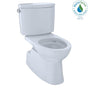 TOTO - Toto Vespin II Two-Piece Elongated 1.28 Gpf Universal Height Skirted Design Toilet With Cefiontect, Cotton White - Cotton White