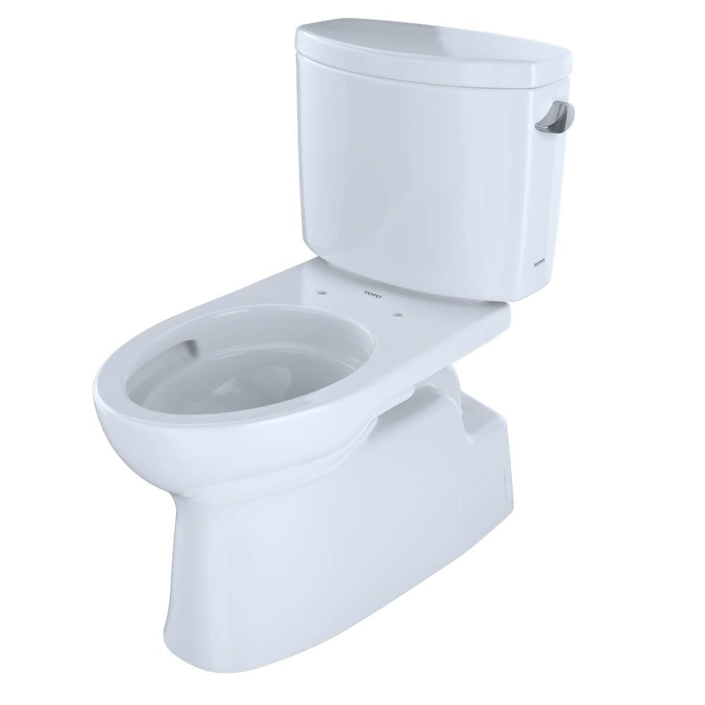 Toto Vespin II Two-Piece Elongated 1.28 Gpf Universal Height Skirted Toilet With Cefiontect And Right-Hand Trip Lever, Cotton White