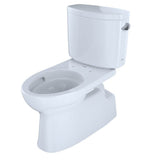 Toto Vespin II Two-Piece Elongated 1.28 Gpf Universal Height Skirted Toilet With Cefiontect And Right-Hand Trip Lever, Cotton White
