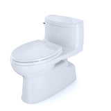 TOTO Carolina II One-Piece Elongated 1.28 GPF Universal Height Skirted Toilet with CeFiONtectE, Cotton White