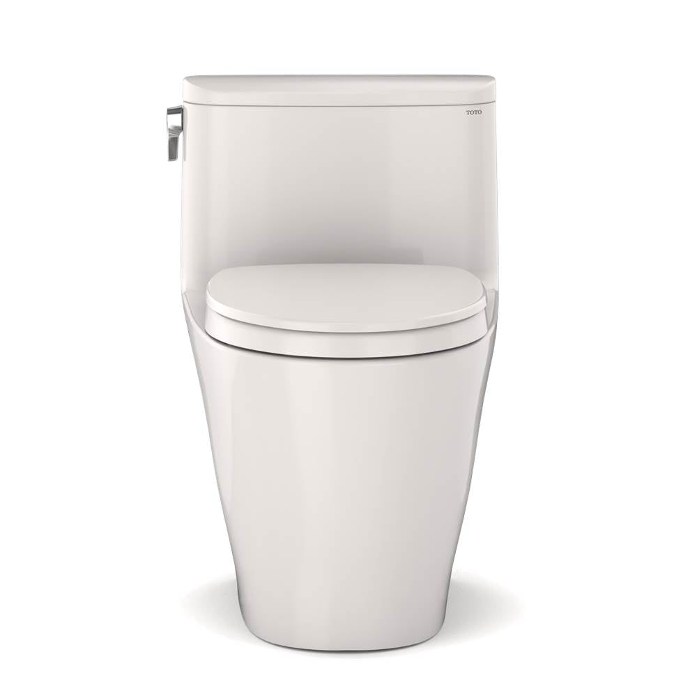TOTO Nexus One-Piece Elongated 1.28 GPF Universal Height Toilet with CEFIONTECT and SS124 SoftClose Seat, WASHLET+ Ready, Cotton White