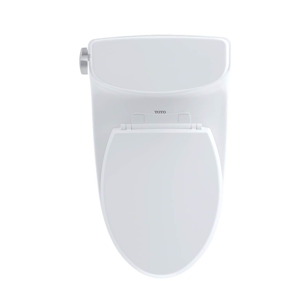 TOTO Carolina II One-Piece Elongated 1.28 GPF Universal Height Skirted Toilet with CeFiONtectE, Cotton White