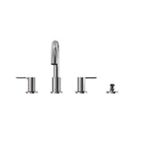 Toto Lb Two-Handle Deck-Mount Roman Tub Filler Trim With Handshower, Polished Chrome