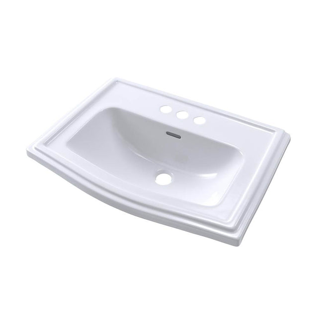 TOTO - Toto Clayton Rectangular Self-Rimming Drop-In Bathroom Sink For 4 Inch Center Faucets, Cotton White - Cotton White
