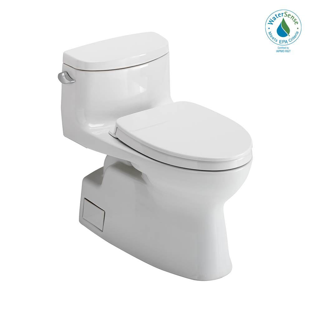 TOTO - TOTO Carolina II One-Piece Elongated 1.28 GPF Universal Height Toilet with SS124 SoftClose Seat, WASHLET+ Ready, Ebony - Ebony