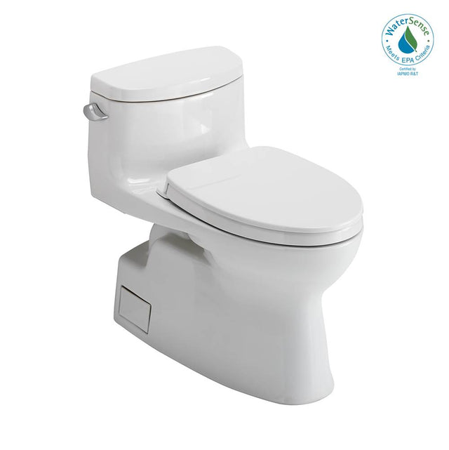 TOTO - TOTO Carolina II One-Piece Elongated 1.28 GPF Universal Height Toilet with SS124 SoftClose Seat, WASHLET+ Ready, Ebony - Ebony