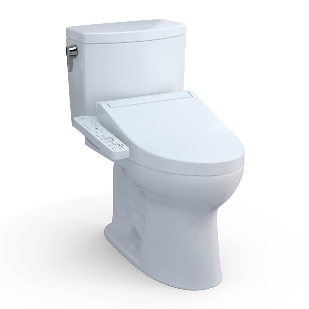 TOTO - Toto Washlet+ Drake II 1G Two-Piece Elongated 1.0 Gpf Toilet And Washlet+ C2 Bidet Seat, Cotton White - Cotton White