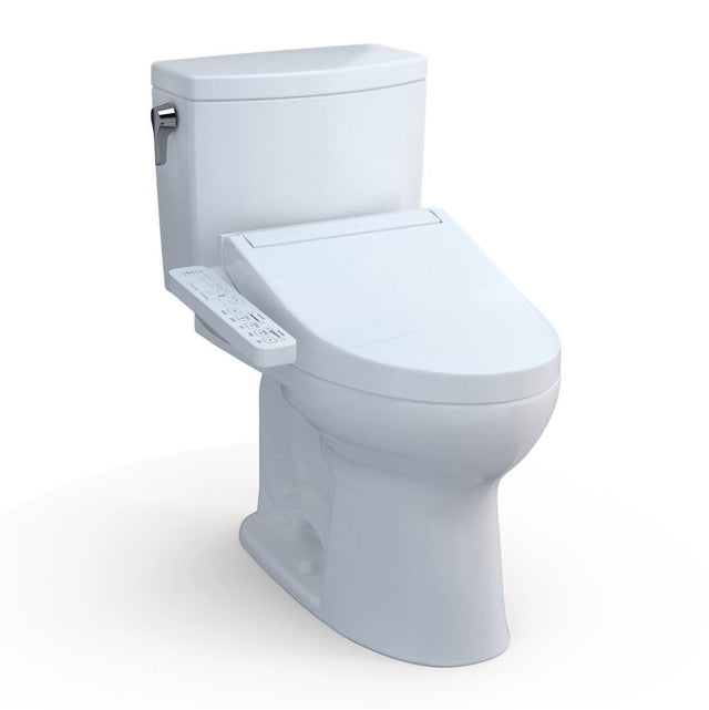 TOTO - Toto Washlet+ Drake II 1G Two-Piece Elongated 1.0 Gpf Toilet And Washlet+ C2 Bidet Seat, Cotton White - Cotton White