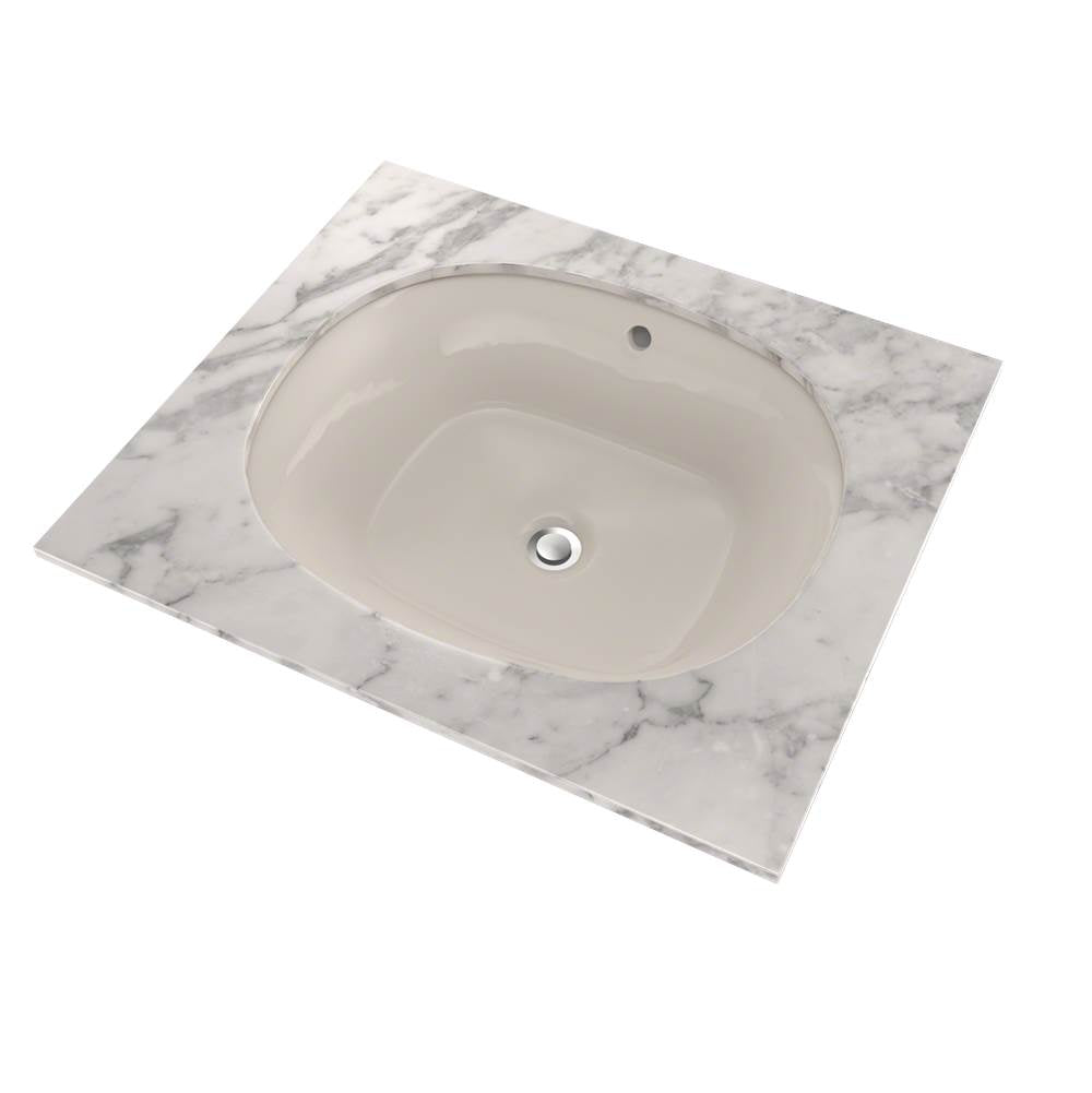 Toto MarisE 17-5/8'' X 14-9/16'' Oval Undermount Bathroom Sink With Cefiontect, Cotton White