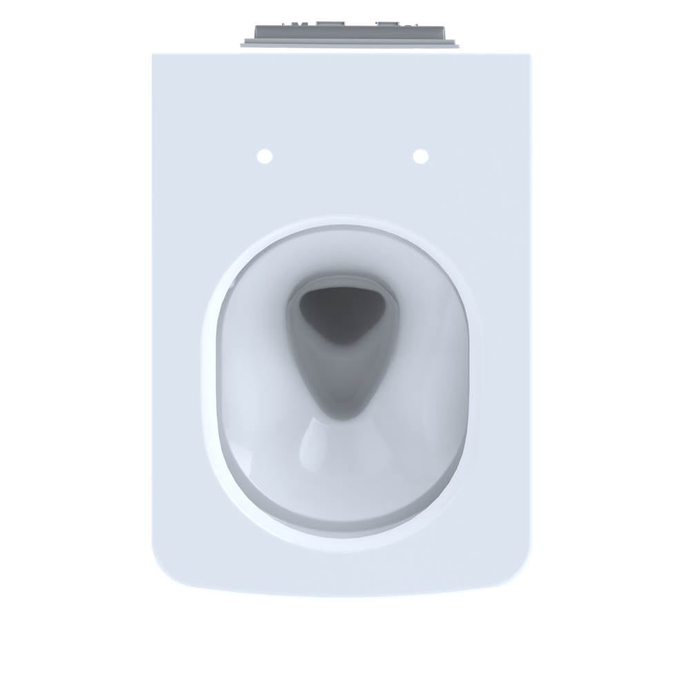 Toto Sp Wall-Hung Contemporary Square-Shape Dual Flush 1.28 And 0.9 Gpf Toilet With Cefiontect