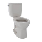 Toto EntradaE Two-Piece Round 1.28 Gpf Universal Height Toilet, Cotton White