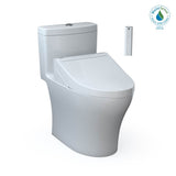 TOTO - Toto Washlet+ Aquia Iv One-Piece Elongated Dual Flush 1.28 And 0.9 Gpf Toilet And Washlet C5 Bidet Seat, Cotton White - Cotton White