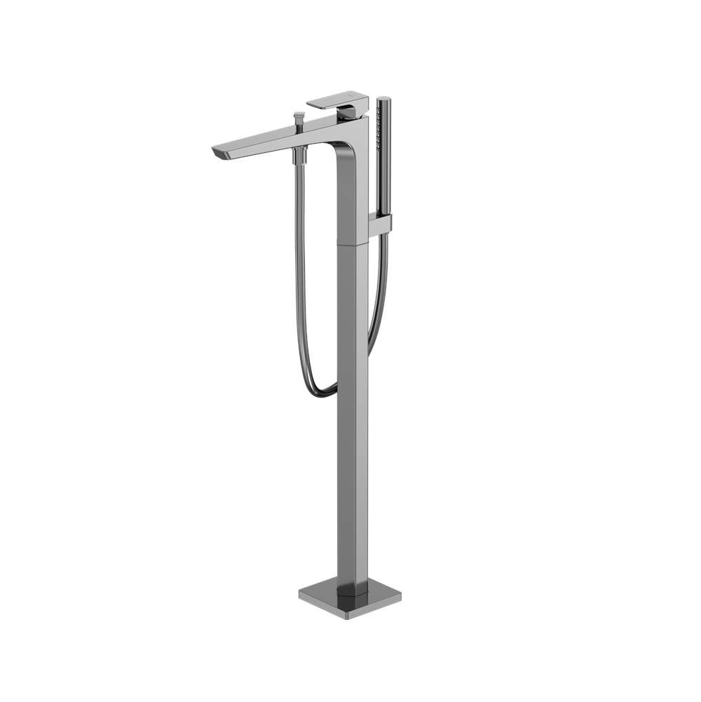 Toto Ge Single-Handle Free Standing Tub Filler With Handshower, Brushed Nickel