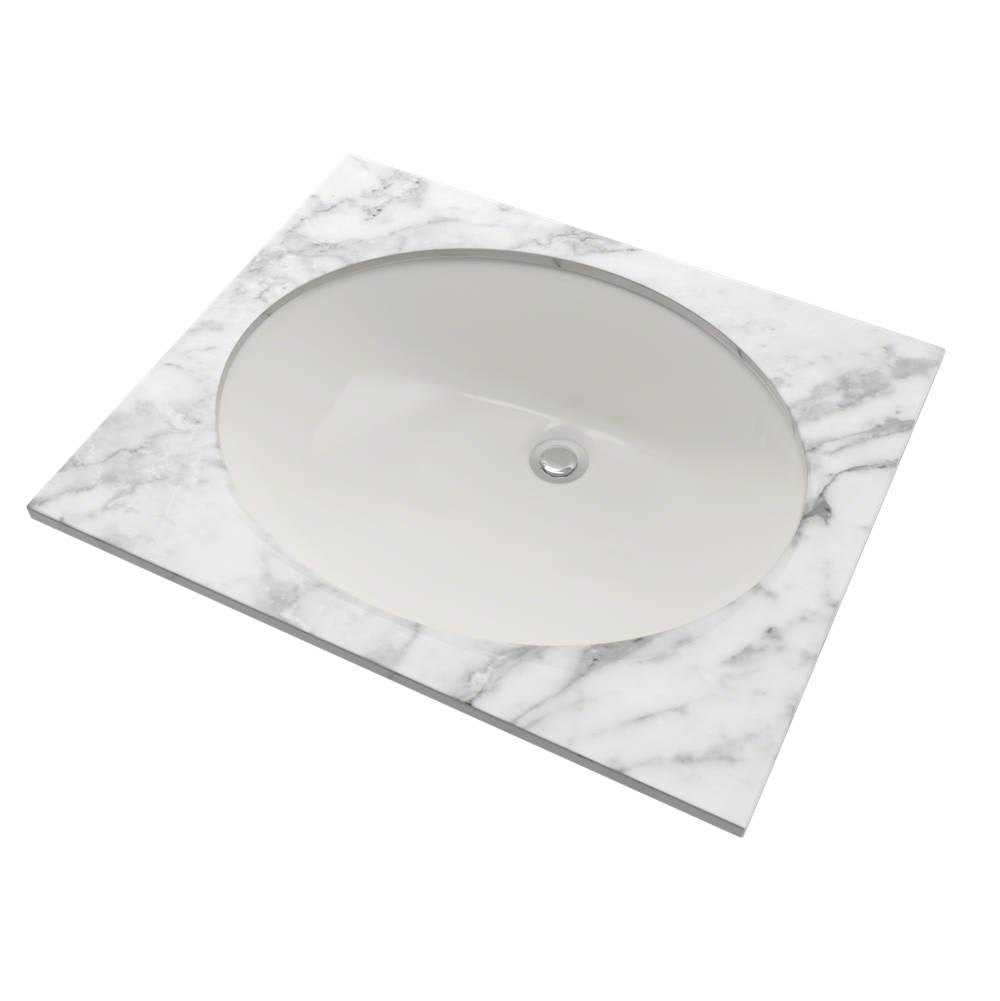 Toto Rendezvous Oval Undermount Bathroom Sink With Cefiontect, Cotton White