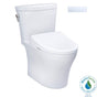 TOTO - TOTO WASHLET plus Aquia IV Arc Two-Piece Elongated Dual Flush 1.28 and 0.9 GPF Toilet with Auto Flush S7A Contemporary Bidet Seat, Cotton White - MW4484736CEMFGNANo.01 - Cotton White
