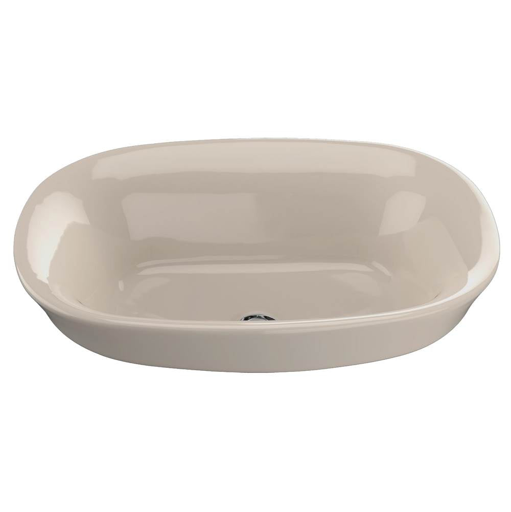 TOTO - Toto MarisE Oval Semi-Recessed Vessel Bathroom Sink With Cefiontect, Bone - Bone
