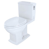TOTO Connelly WASHLET+ Two-Piece Elongated Dual Flush 1.28 and 0.9 GPF Universal Height Toilet with CEFIONTECT and Right Hand Lever, Cotton White