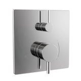 TOTO - TOTO Square Pressure Balance Valve with Diverter Trim, Polished Chrome - TBV02802U#CP - Polished Chrome