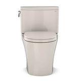 TOTO Nexus Two-Piece Elongated 1.28 GPF Universal Height Toilet with CEFIONTECT and SS124 SoftClose Seat, WASHLET+ Ready, Cotton White