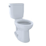 Toto EntradaE Two-Piece Elongated 1.28 Gpf Universal Height Toilet, Cotton White